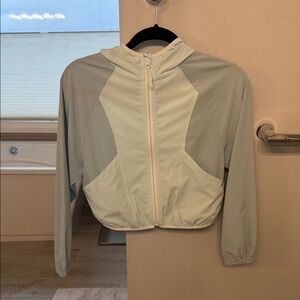 Athleta Girl Teal Hooded Windbreaker